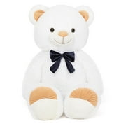 Tezituor Giant Teddy Bear Stuffed Animal Big Soft Plush Toy Gift for Girlfriend Kids Birthday(42'',White)