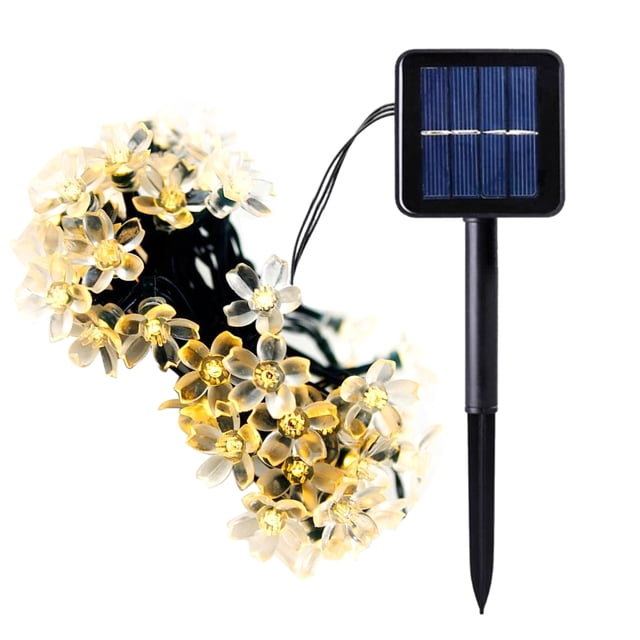 TFixol Solar String Lights Christmas Party Garden Outdoor Waterproof Lawn Lighting Decoration Led Flower Lamps String