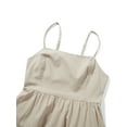 thumbnail image 4 of hirigin Women's Casual Dress, Spaghetti Strap Sleeveless Solid Color A-Line Big Hem Summer Sling Dress, 4 of 9