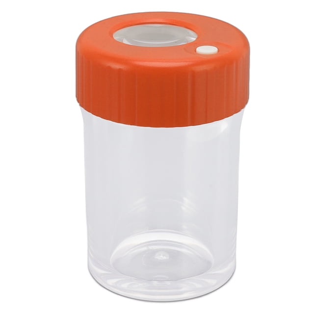 Magnifying Viewing Jar Multifunctional Watertight Portable Magnifying Glass Storage Jar with LED Light