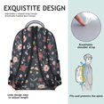 thumbnail image 4 of Pioneer Flower Floral Print Pattern Backpack for School, Cute School Bag with Adjustable Shoulder Straps and Padded Back, 15.3"x11"x7.1", 4 of 4