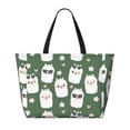 thumbnail image 2 of KdxioAlpaca Faces for Beach Bag for Women Large Beach Tote Bag Waterproof Sandproof Swim Bag with Zipper Pockets Beach Vacation Travel, 2 of 7