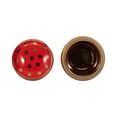 thumbnail image 6 of Sagebrook Home Ceramic Covered Dotted Jar, Red/Gold Ceramic, 7 X 7 X 3.75 Inches, 6 of 8
