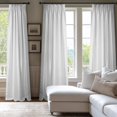 thumbnail image 2 of Faux Silk Taffeta French Pleated Blackout Curtains for Bedroom & Living Room Curtains - Single Panel Window Curtains, 2 of 5