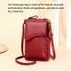 thumbnail image 5 of Qarigey Bolso de teléfono para mujer Hombro ajustable Monedero de cuero Decoración Tarjeta Monedero Bolsa Bolsas de mensajero y de hombro Rojo Qarigey AP002884-02, 5 of 6