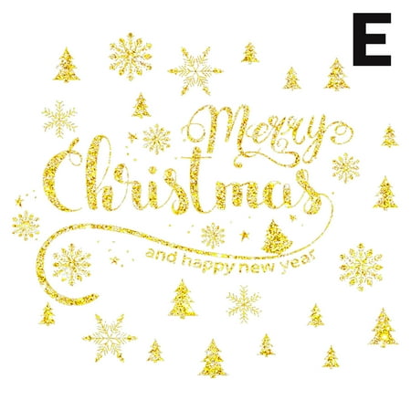 Popular Pick! Zhouzou 1X Christmas Stickerdiy Portable Window Decal Christmas Theme Elk Snowflake Window Sticker Pvc