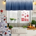 thumbnail image 5 of Navy Blue Ombre Curtain Valances for Windows, Kitchen Valance Window Treatments Panel 2 Pack, Modern Abstract Art Gradient Aesthetics Rod Pocket Short Curtains for Bathroom Bedroom 42 x 12 Inch, 5 of 8