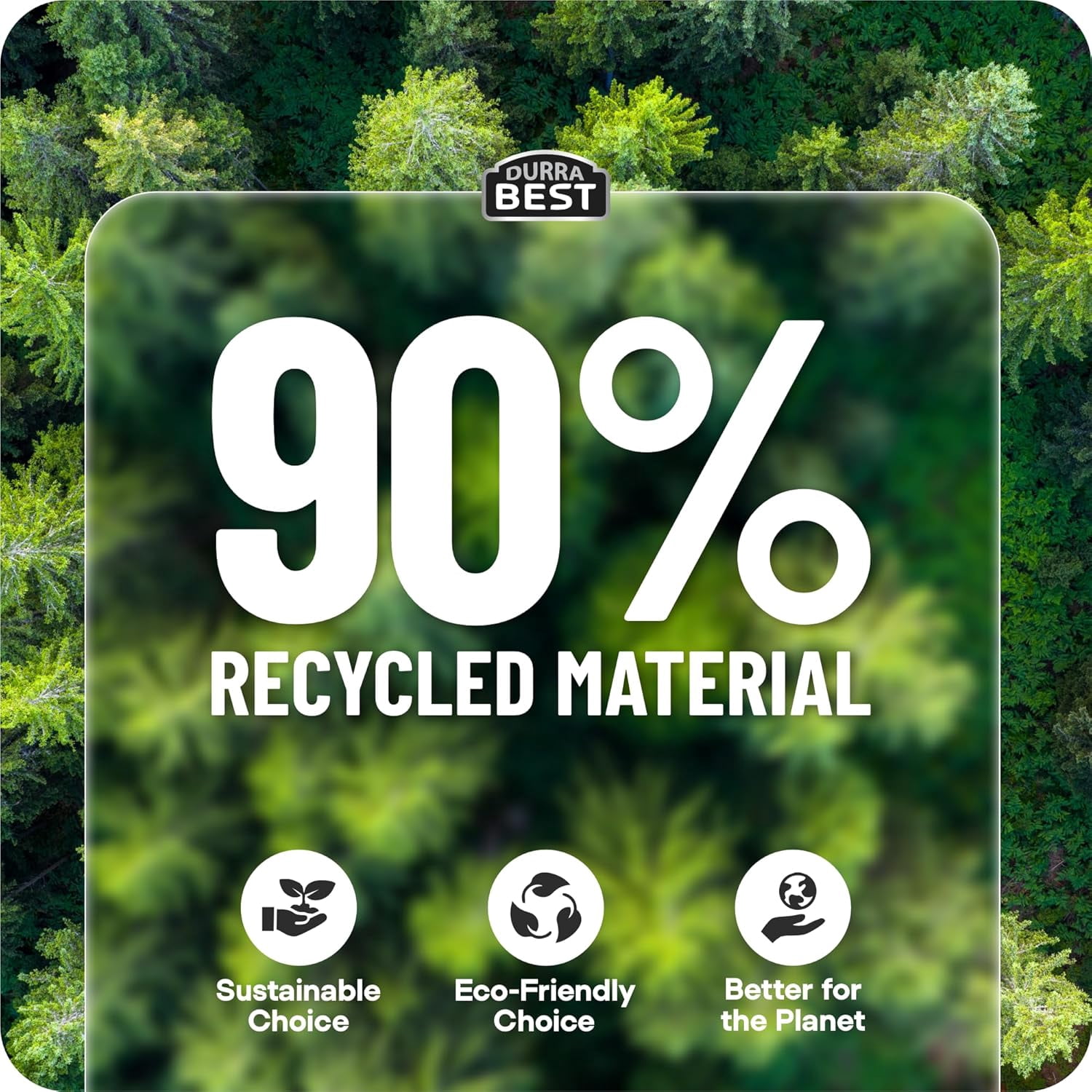 DURRA BEST Heavy-Duty Trash Bags – 120 count, 18 Gallon Black, Ultra Thick Drawstring Garbage Bags – Leak-Resistant for Home & Commercial Use, Big Trash Bags, Made in USA