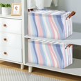 thumbnail image 2 of Yayeee Foldable Storage Basket for Shelves with Handles Waterproof Cloth Bins, Abstract Pink, 2 of 7