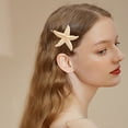thumbnail image 2 of Seashell Pearl Hairpins Side Headwear Styling Tools Accessories Beach Barrettes, 2 of 4