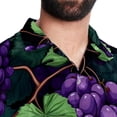thumbnail image 5 of Grape Men's Casual Button Down Short Sleeve Hawaiian Printed Summer Beach Shirts, 5 of 6