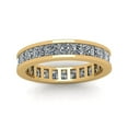 thumbnail image 3 of Natural 2.70Ct Princess Cut Diamond Classic Channel Set Women's Anniversary Wedding Eternity Band Ring Solid 18k Yellow Gold F VS2, 3 of 3