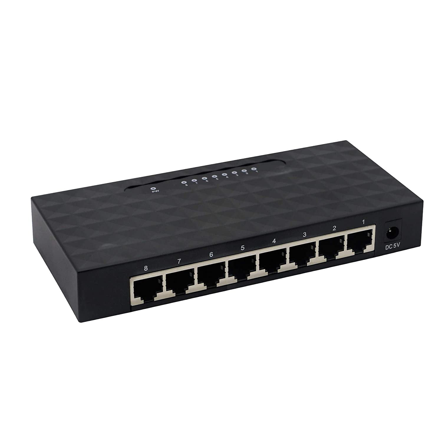 8 Port Gigabit Network Switch,WallMount,Plug and Play,Fanless