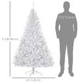 thumbnail image 2 of 6ft White Prelit Artificial Christmas Tree with 250 Warm White LED Lights - Holiday Home Decor for Living Room & Entryway - Easy Assembly & Storage, 2 of 7
