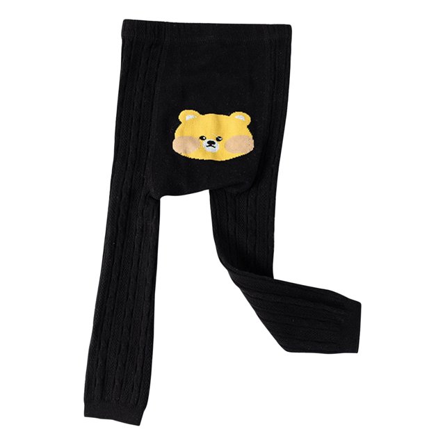 Leggings Para Niños Medias Para Bebés Pantimedias Para Niños Primavera Otoño Prendas De Vestir Pantalones Gruesos Leggings De Punto De Dibujos Animados Negro Odeerbi LM103-10777