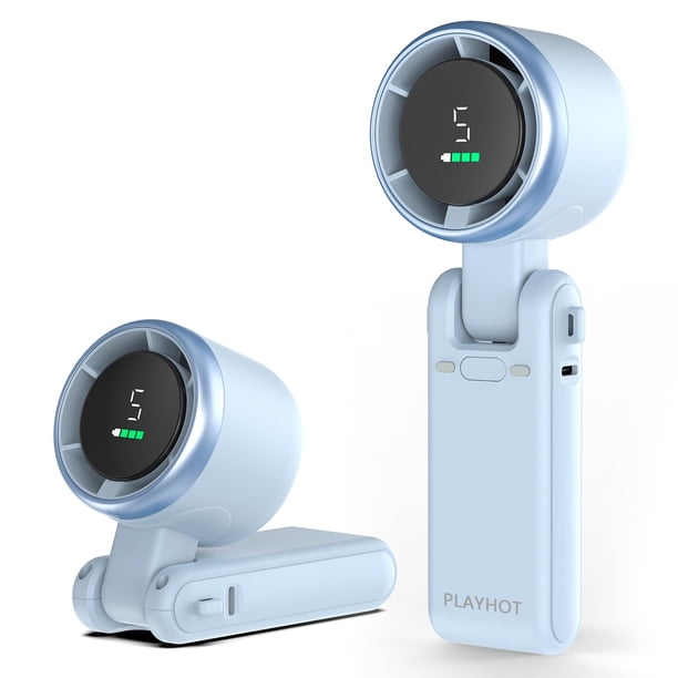 Ventilador portátil PlayHot N607 de 5 velocidades, 5000 mAh, 0,3 kg, plegable