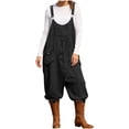 thumbnail image 2 of Salopettes pour Femmes Col Rond Sans Manches Jambe Droite Combinaison Ample Été Voyage Décontracté Combishort Mode, 2 of 9