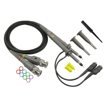 - CLEQEE 2pcs P6100 Compitability Oscilloscope Probe Kit DC 100MHz Scope Clip Test Probe 100MHz for Tektronix HP X1/X10 Sonda Osciloscopio