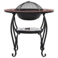 thumbnail image 3 of vidaXL Mosaic Fire Pit Table Blue and White 26.8" Ceramic, 3 of 21