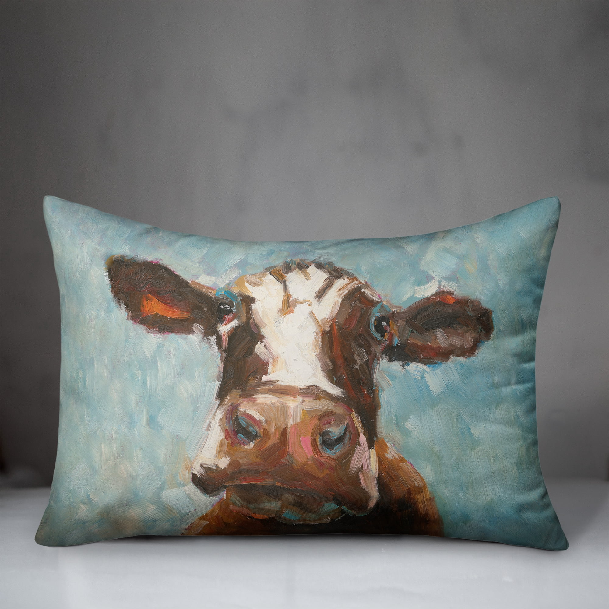 Creative Products Brown Painted Cow 14x20 Indoor / Outdoor Pillow