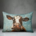 thumbnail image 3 of Creative Products Brown Painted Cow 14x20 Indoor / Outdoor Pillow, 3 of 3