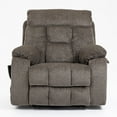 thumbnail image 3 of PAPROOS Electric Lift Recliner, Widen Power Lift Chair with Heating and Massage Function, Fabric Reclining Sofa with 2 Remotes and 2 Cup Holders, Big Lift Chairs for Elderly Seniors, Dark Brown, 3 of 11