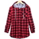 thumbnail image 1 of Chaqueta de punto informal de manga larga a cuadros con capucha y otoño para mujer con bolsillo Xemadio CJWUS-1274, 1 of 2