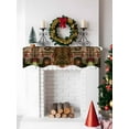 thumbnail image 5 of Christmas Mantel Scarf Fireplace Decorations for Living Room, Winter Fireplace Wreath Modern Xmas Scenery Fireplace Mantel Scarf Cover Runner for Halloween/Thanksgiving/Christmas Decor 90"x17", 5 of 6