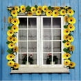thumbnail image 5 of ZOELNIC 7.2ft/pc Artificial Sunflower Garland Sunflower Heads Silk Flower Ivy Vine Garland Sunflower Decor for Home Kitchen Wedding Arch Baby Shower Decor, 5 of 6