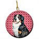 Carolines Treasures LH9154CO1 Bernese Mountain Dog Valentines Love and Hearts Ceramic Ornament 3 in multicolor