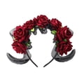thumbnail image 1 of Diadema con corona de flores, accesorios para la cabeza, suministros artesanales, diadema de moda para mujer, guirnalda para el cabello para, 1 of 9