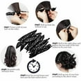 thumbnail image 4 of Soft Overnight Hair Rollers, Heatless Sleep In Hair Curlers for Thick Hair, SYWAN Cloth Pillow Hair Roller for Long Hair Curlers Sponge Foam, 20x DIY Hair Rollers (Black Dots), 4 of 12