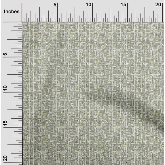 oneOone Georgette Viscose Fabric Shapes Geometric Fabric Prints by Yard 42 Inch Wide