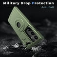 thumbnail image 2 of SaniMore Case for Samsung Galaxy S23 Ultra, Slidng Camera Window with Kickstand Holder, Magnetic Car Mount, Function Slim Fit Protection Shockproof Anti-fall Magnetic Cover for S23 Ultra, Olivegreen, 2 of 6