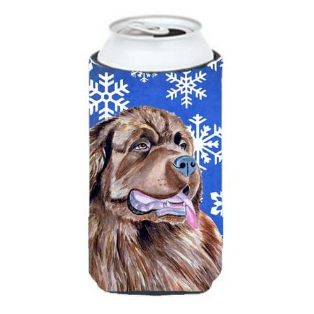 

Newfoundland Winter Snowflakes Holiday Tall Boy bottle sleeve Hugger - 22 To 24 oz.
