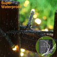 thumbnail image 4 of [Juego de 2] Guirnalda de luces solares para exteriores, 12 m, 100 LED, 8 modos, impermeable, para jardín, patio, Navidad, bodas y fiestas (blanco cálido), 4 of 5