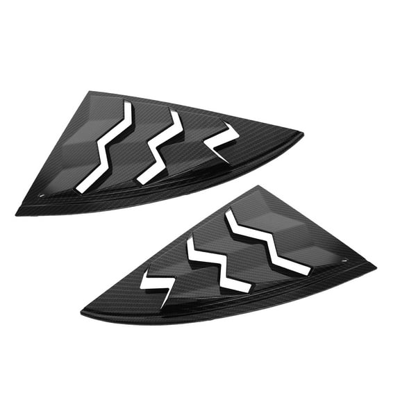 PAMINGONO ABS Rear Side Window Louvers Cover, Black, for Car, Enhanced Privacy, Sporty Look