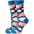 thumbnail image 1 of Bas d'Hiver Imprimé Fruits et Animaux Chaussettes Hautes Confortables Mi-Mollet avec Design Ludique, 1 of 2
