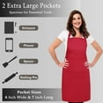 thumbnail image 6 of RUVANTI Aprons for Men 2 Pack - Adjustable Cotton Enriched Thicker Waterdrop Resistant With 2 Pockets Cooking Kitchen Workshop Apron for Women Men Chef XXL Plus Size Long Lasting - Burgundy, 6 of 8