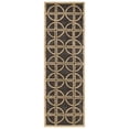 thumbnail image 4 of SAFAVIEH Soho Aiken Geometric Wool Runner Rug, Brown/Gold, 2'6" x 12', 4 of 7