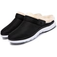 thumbnail image 5 of Winter Slippers Lined Clogs for Men Women Warm Plush Fleece Lining Garden Shoes Home House Slippers Light Indoor Outdoor Black White, 5 of 6