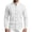 White, variant on Atkumj Mens Linen Shirts Fashion Stand Collar Chest Pocket Button Down Shirt Casual Solid Color Long Sleeve Shirts M