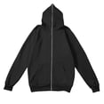 thumbnail image 4 of Dagugfen Sweatshirts for Men with Hooded Long Sleeve Full Zip up Cinch Cuff Loose Fitted Sports Casual Sweatshirts with Pockets(XXXL,Black), 4 of 5