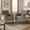 Dark Gray, variant on Harbweb Chenille Accent Chair with Foldable Side Table & Cup Holder, Gray