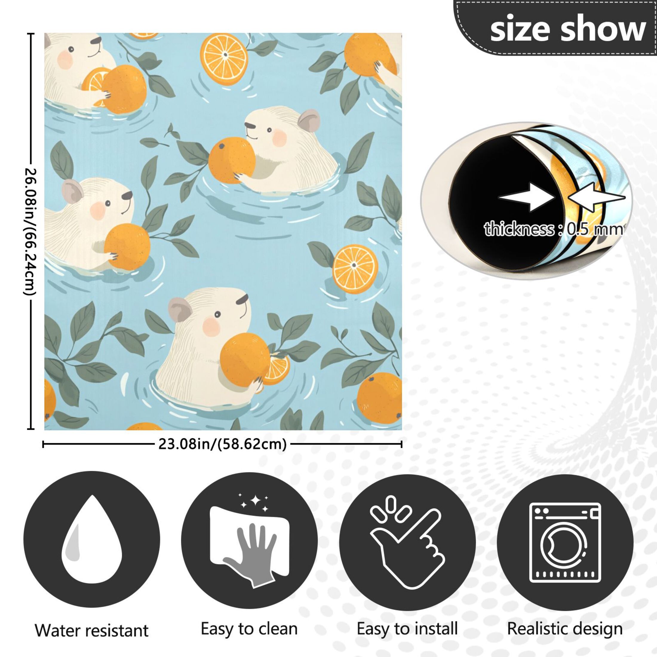 Dishwasher Magnetic Sticker 23x26 Inch Refrigerator Magnetic Sticker Washing Machine Magnetic Sticker Kitchen Panel Magnetic Sticker Home Decor Cool Cartoon Mizasse