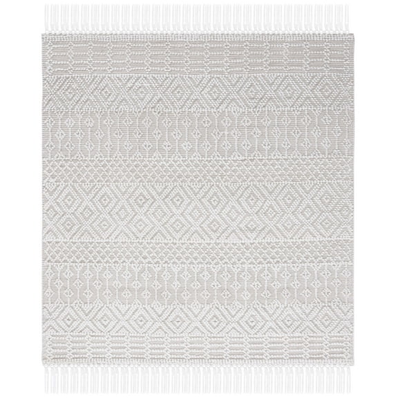 SAFAVIEH Casablanca Braelyn Diamond Area Rug, Ivory, 6' x 6' Square