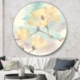 thumbnail image 3 of Designart 'Magnolias in White I' Traditional Metal Circle Wall Art, 3 of 3