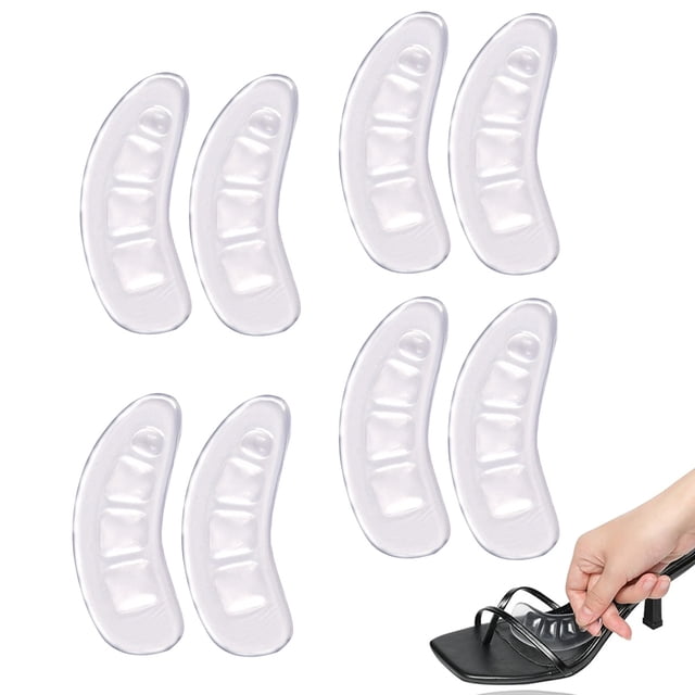 Inserciones de tacón alto, almohadillas de plantilla de gel suave para el talón, almohadillas metatarsianas antideslizantes para mujeres - 4 pares