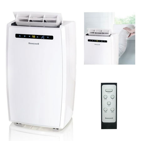 Honeywell MN10CESWW 10,000 BTU 115V Portable Air Conditioner up to 450 sq. ft. with Front Grille and Remote Control,