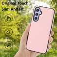 thumbnail image 4 of Allytech Slim Back Cover for Samsung Galaxy S23 FE 5G, Premium PU Leather Hybrid TPU Minimalist Lightweight Anti-Scratch Phone Case for Galaxy S23 FE - Pink, 4 of 5